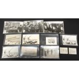 A collection of assorted photographs featuring Winston Churchill aboard HMS Ajax taken during his