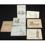 A Victorian coaching Stephengraph together with six booklets of cigarette cards.