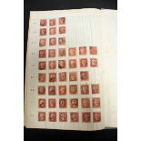 A collection of approximately 1130+ GB Victorian One Penny Reds, including 50 Imperf, mounted in