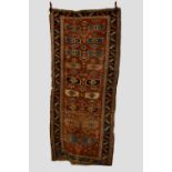 North west Persian runner, Bijar area, about 1930s, 8ft. 11in. x 3ft. 11in. 2.72m. x 1.20m.