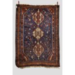 Khamseh rug, Fars, south west Persia, circa 1930s, 5ft. 10in. x 4ft. 2in. 1.78m. x 1.27m. Small