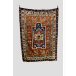 Good Fachralo Kazak rug, south west Caucasus, late 19th century, 7ft. 8in. x 5ft. 7in. 2.34m. x 1.