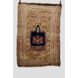 Attractive Ghiordes prayer rug, west Anatolia, second half 19th century, 6ft. 5in. x 4ft. 3in. 1.