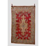 Kerman rug, south west Persia, circa 1930s, 7ft. 1in. x 4ft. 5in. 2.16m. x 1.35m. Overall wear;