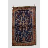 Bijar rug, north west Persia, circa 1920s-30s, 6ft. 7in. x 4ft. 2.01m. x 1.22m. Repairs to field