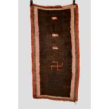 Khaden rug, Tibet, inner Asia, late 19th/early 20th century, 4ft. 10in. x 2ft. 6in. 1.47m. x 0.