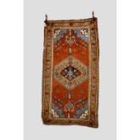 Heriz long rug, north west Persia, mid-20th century, 5ft. 9in. x 3ft. 1in. 1.75m. x 0.94m. Some