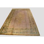 Good Savonnerie carpet, France, circa 1900, 24ft. 4in. x 14ft. 8in. 7.42m. x 4.47m. Woven on the
