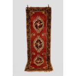 Anatolian triple medallion runner, circa 1930s, 11ft. 8in. x 4ft. 1in. 3.56m. x 1.25m. Surface