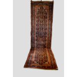 Hamadan runner, north west Persia, circa 1920s, 16ft. 1in. x 4ft. 4.90m. x 1.22m. Some wear to field
