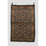 Mahal rug, north west Persia, mid-20th century, 5ft. 5in. x 3ft. 7in. 1.65m. x 1.09m. Reweave to