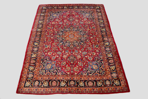 Good Mashad signed carpet, Khorasan, north east Persia, second half 20th century, 11ft. 5in. x