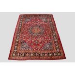 Good Mashad signed carpet, Khorasan, north east Persia, second half 20th century, 11ft. 5in. x