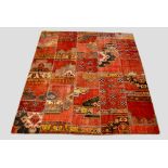 Attractive Patchwork carpet com­posed mostly of fragments from Anatolian carpets, 20th century, 9ft.