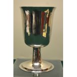 A Charles II silver goblet, the bell shape bowl on a pedestal foot. 6.75in (17cm). Makers mark for J