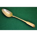 A George III silver fiddle pattern basting spoon, engraved initials. Maker Dorothy Langlands,