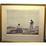 Sir William Russell Flint. A coloured reproof print 'At Almaira.' Limited Edition 20.5in (52cm) x