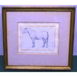 Attributed to Robert Hills (1769-1844), a pencil study of a pony. 4in (10cm) x 5.5in (14cm).