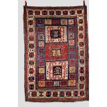 Good Kazak rug of compartmented design, south west Caucasus, second half 19th century, 6ft. 4in. x