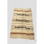 Five African blankets, 20th century, comprising a blanket woven by the Fulani of Mali, west