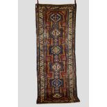 Good Surahani long rug, Shirvan-Baku region, south east Caucasus, late 19th century, 10ft. x 3ft.