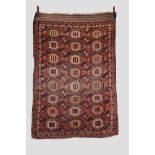 Ersari Turkmen 3 x 8 gul fragmented rug, north east Afghanistan, late 19th/early 20th century,