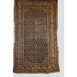 Two Hamadan rugs, north west Persia, circa 1920s-30s, the first with vertical floral stripes and