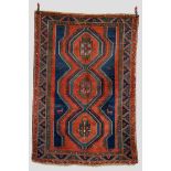 Kazak triple medallion rug, south west Caucasus, first half 20th century, 7ft. 10in. x 5ft. 3in. 2.