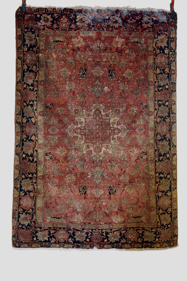Group of four rugs comprising: Shirvan long rug, south east Caucasus, early 20th century, 9ft.