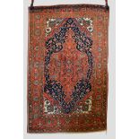 Malayer rug, north west Persia, circa 1930s, 6ft. 9in. x 4ft. 2in. 2.05m. x 1.27m. Slight wear in
