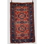 Kazak rug, south west Caucasus, early 20th century, 6ft. 5in. x 3ft. 11in. 1.96m. x 1.20m. Overall