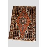 Mazlaghan rug, north west Persia, circa 1930s-40s, 3ft. 10in. x 2ft. 7in. 1.17m. x 0.79m. Slight