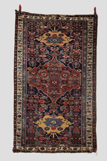 Bijar rug, north west Persia, circa 1920s, 6ft. 7in. x 4ft. 2.01m. x 1.22m. Overall wear; crude