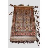 Baluchi balisht, Khorasan, north east Persia, circa 1920s-30s, 3ft. 7in. x 2ft. 1.09m. x 0.61m. With