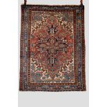 Heriz rug, north west Persia, mid-20th century, 4ft. 3in. x 3ft. 2in. 1.30m. x 0.97m.