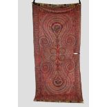 Kashmir pieced shawl fragment, north India, second half 19th century, 109in. x 52in. 277cm. x 133cm.