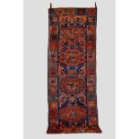 Interesting Kuba long rug, north east Caucasus, second half 19th century, 10ft. 1in. x 3ft. 9in. 3.
