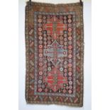 Karabakh rug, south west Caucasus, early 20th century, 6ft. 4in. x 3ft. 9in. 1.93m. x 1.14m. Overall