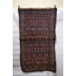 Quchan Kurd rug, Khorasan, north east Persia, circa 1920s-30s, 7ft. 10in. x 4ft. 5in. 2.39m. x 1.