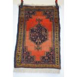 Senneh rug, Hamadan area, north west Persia, circa 1920s, 3ft. 1in. x 2ft. 0.94m. x 0.61m. Small
