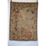 Pictorial Aubusson tapestry, France, 19th century, 6ft. 9in.X 4ft. 11in. 2.05m. x 1.50m. Tree to