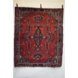 Lilihan rug, north west Persia, 1930s-40s, 6ft. 5in. x 5ft. 5in. 1.96m. x 1.65m. Slight wear in