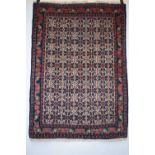 Senneh ivory field rug, Hamadan area, north west Persia, mid-20th century, 5ft. 2in. x 3ft. 8in. 1.