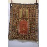 Melas prayer rug, west Anatolia, early 20th century, 4ft. 1in. x 3ft. 3in. 1.25m. x 1m. Overall