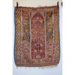 Attractive Aydin prayer kilim, west Anatolia, late 19th/early 20th century, 5ft. 1in. x 4ft. 1.