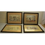 Robert Cruikshank. Four caricature prints, monstrosities two hand coloured Le Palais Royal de Paris,