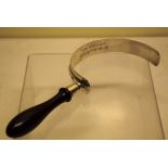 An Edwardian Scottish silver cream skimmer, the curved blade with twenty fifth anniversary