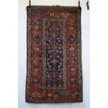 Bijar rug, north west Persia, circa 1900, 6ft. X 3ft. 7in. 1.83m. X 1.09m. Herati design on dark