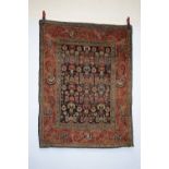 Exceptional Bijar rug, north west Persia, circa 1900, 5ft. 4in. X 4ft. 1in. 1.63m. X 1.25m.