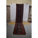 North west Persian runner, Hamadan area, circa 1920s-30s, 17ft. 2in. X 3ft. 6in. 5.23m. X 1.07m.